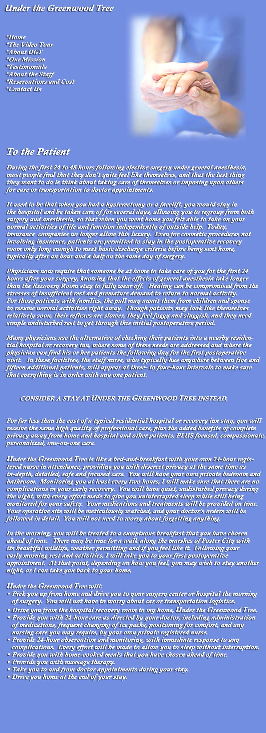 A message for our patients